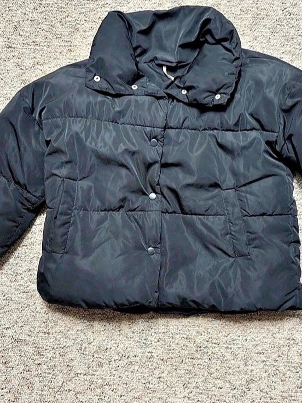 Free People Black Puffer Jacket